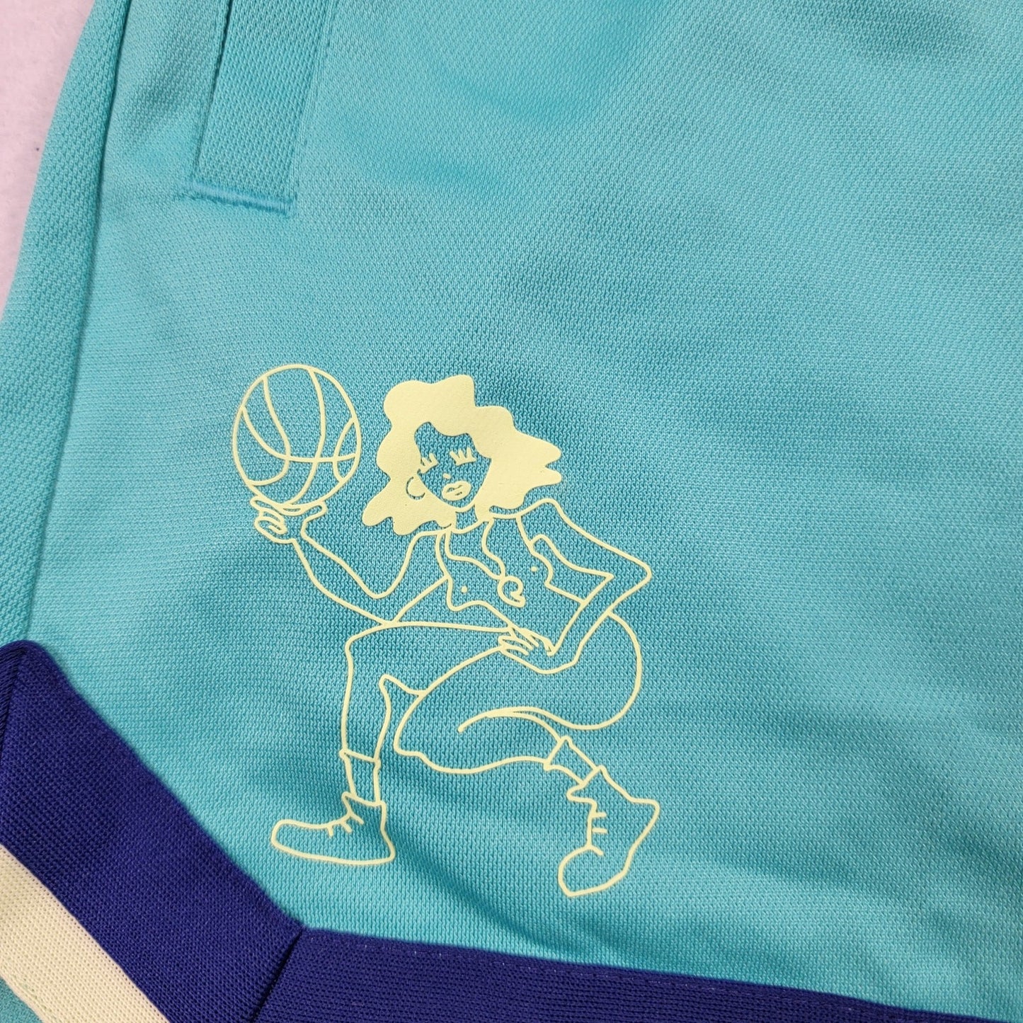 Adidas Women's Teal Hoop York City Shorts  Size M