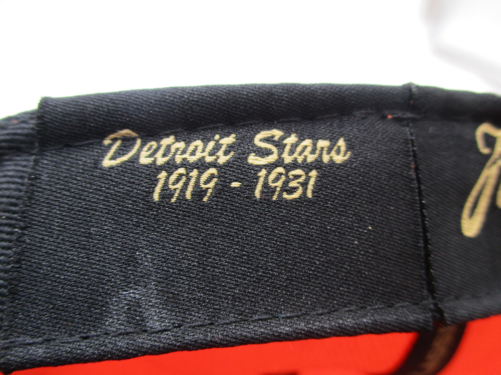 Detroit Stars Hat Cap Fitted Mens 7 1/4 Orange Negro Leagues Baseball Headgear11