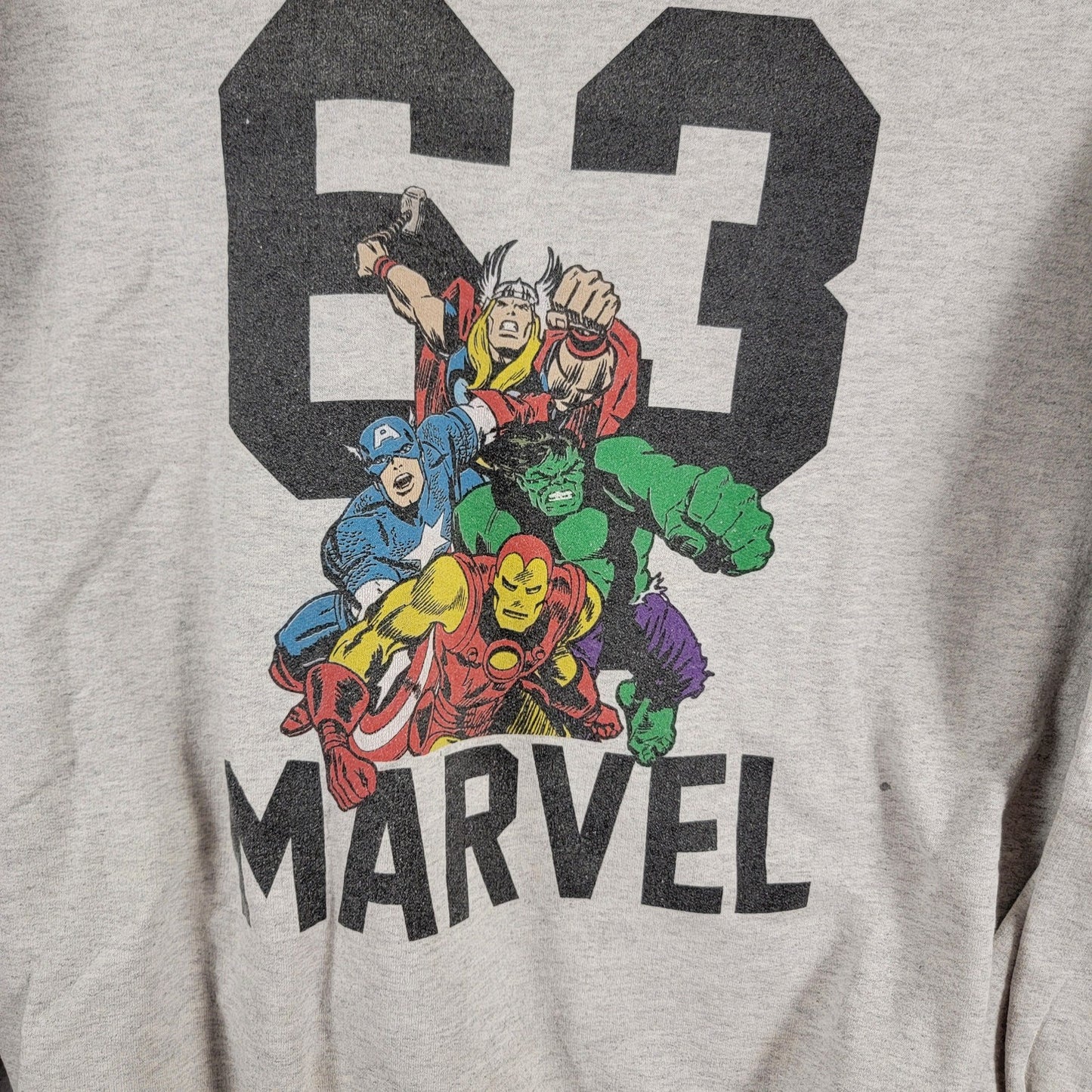 Y2K Marvel Comics 2000s Gray Long Sleeve Crewneck Sz L