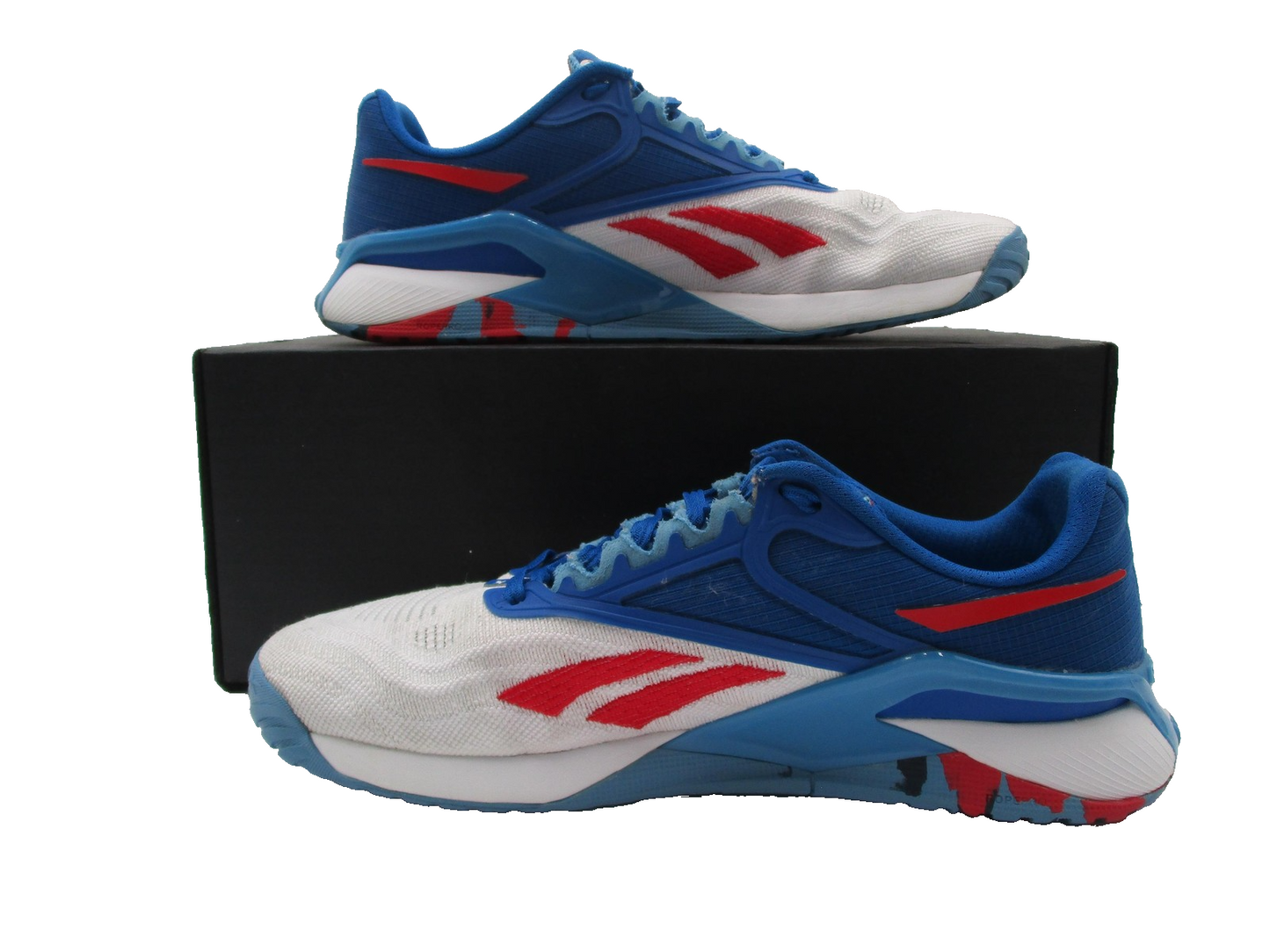 Reebok Nano X2 Shoes Womens Size 9 White Blue Red Training Sneakers GY2288 (1H3)1