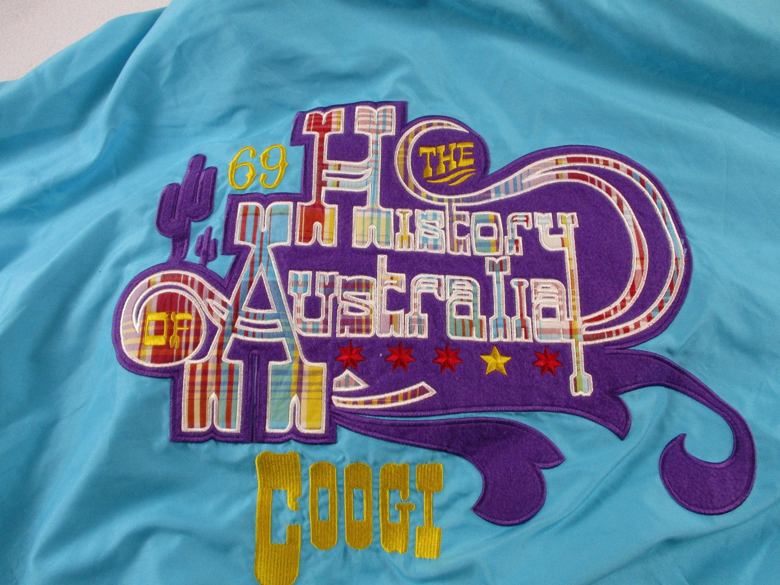 COOGI Jacket Mens 3XL Multicolor Reversible Bomber Australia Graphic Hip Hop21