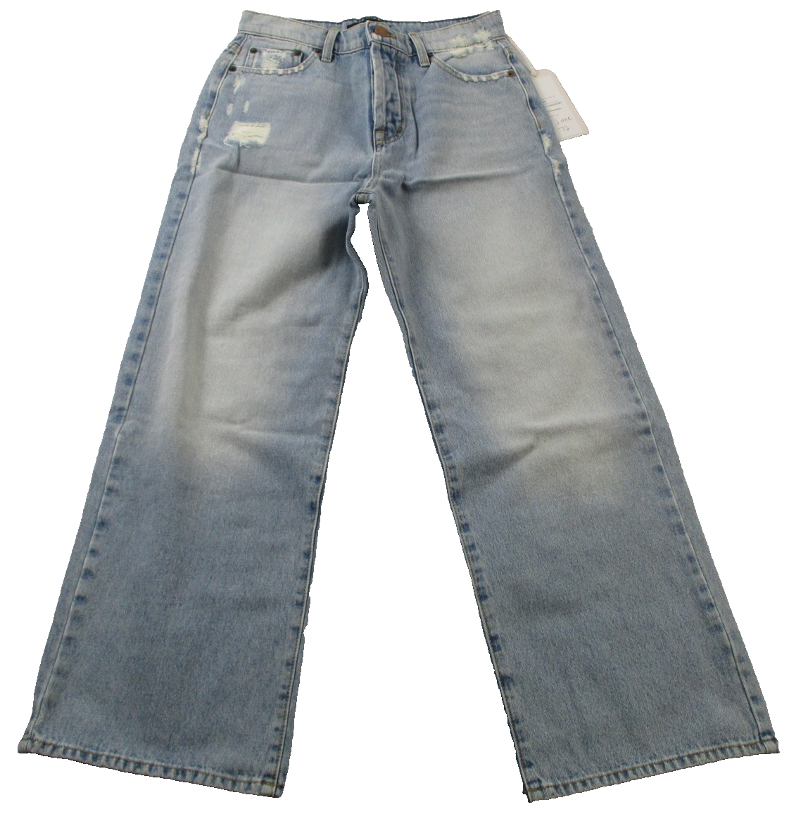 Modern American Rexford Crop Jeans Womens 26 Blue HighRise Distress Relaxed 14670