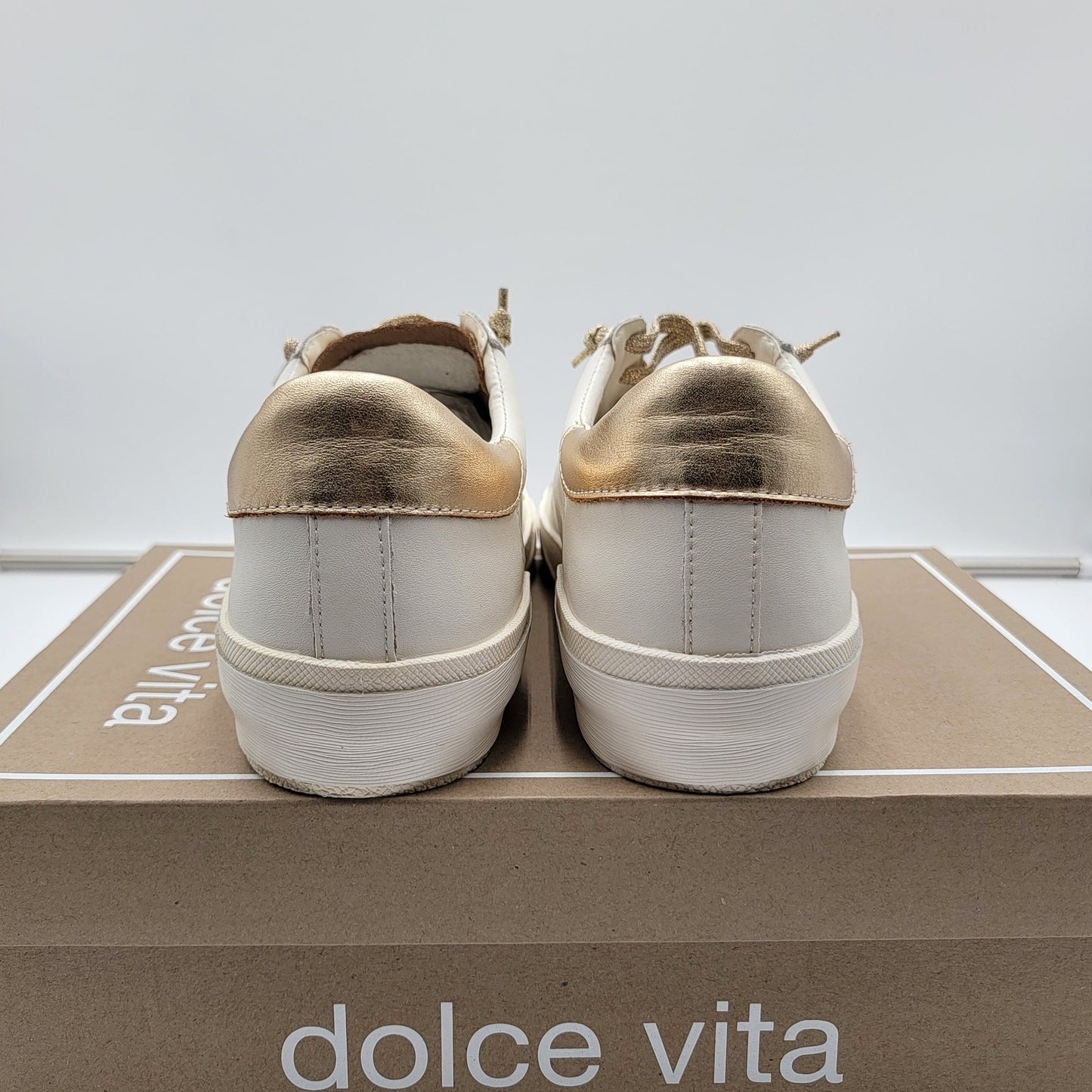 Dolce Vita Zina Women's Oxford SneakersWhite/Gold Sz 102
