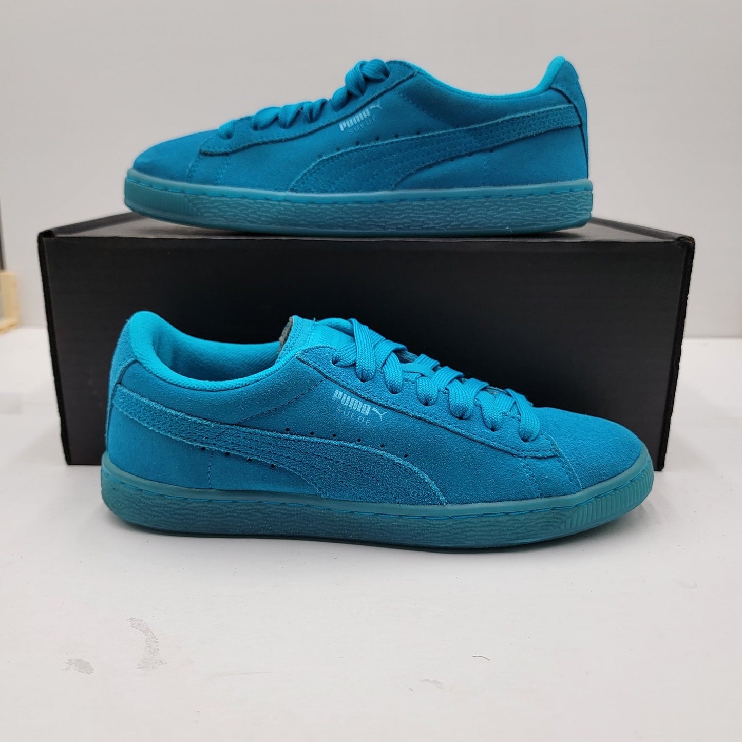 Puma Suede Iced Fluo Jr 'Atomic Blue' Sz 7C 36193602