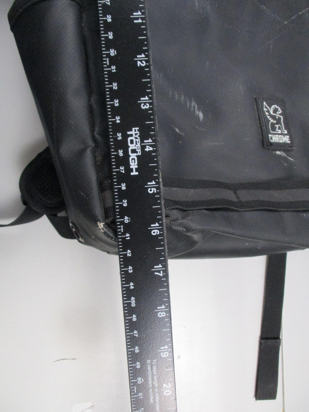 Chrome Black 18" Water Resistant Laptop Backpack Bag Men Travel Gear Urban15