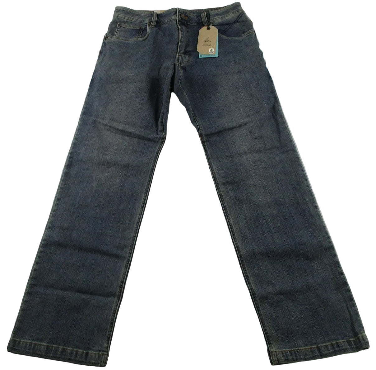 PrAna Axiom Jeans Mens 32x32 Blue Antique Stone Wash Straight Stretch Denim0