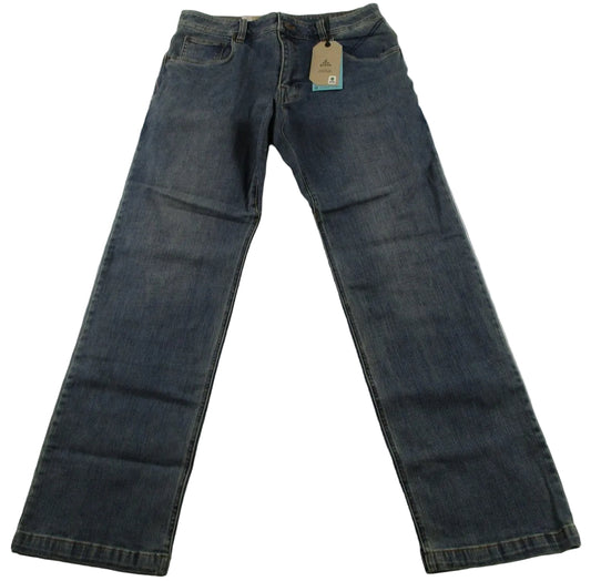 PrAna Axiom Jeans Mens 32x32 Blue Antique Stone Wash Straight Stretch Denim0