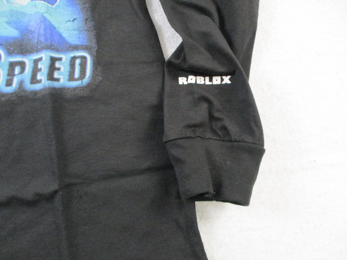 Roblox Legends Of Speed Shirt Boys L Black Long Sleeve Graphic Tee 1527284