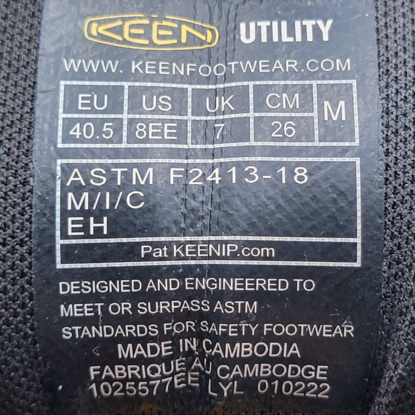 Keen Utility Kansas City KBF Men Shoes Black Comp Toe Sz 8EE6