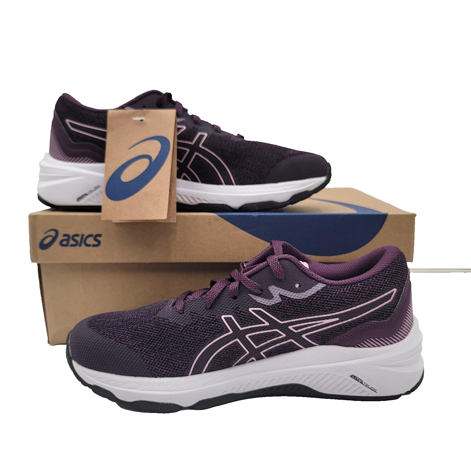 Asics GT 1000 11 GS 'Deep Plum Barely Rose' Sz 5 Girls Running Sneakers1