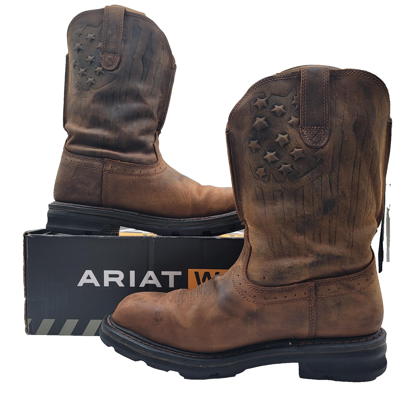 Ariat Work Boots Mens Size 10 EE Sierra Steel Toe Shock Shield Wide Safety Shoes1