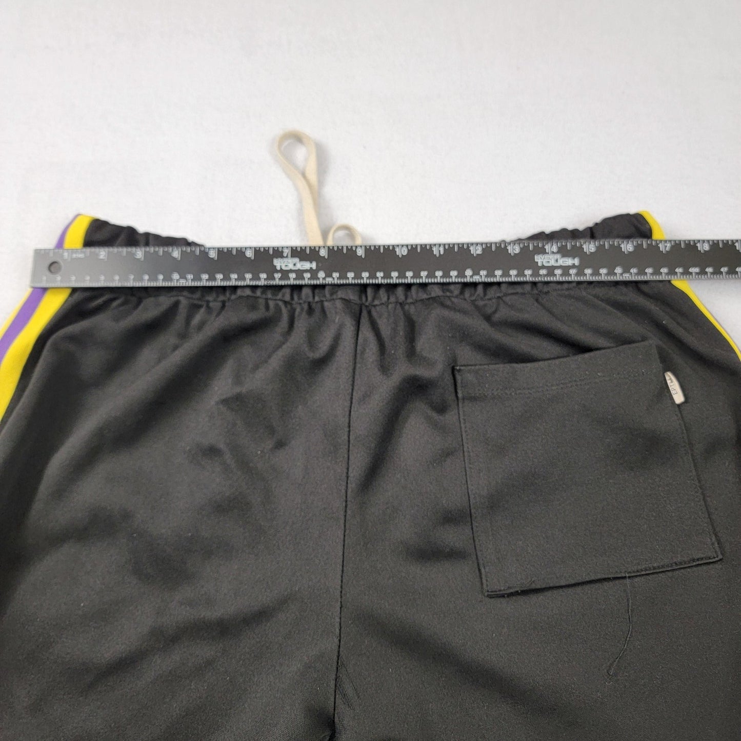 EPTM Track Pants Men 2XL Black Yellow Purple Side Stripe Zip Cuffs Made USA 11745