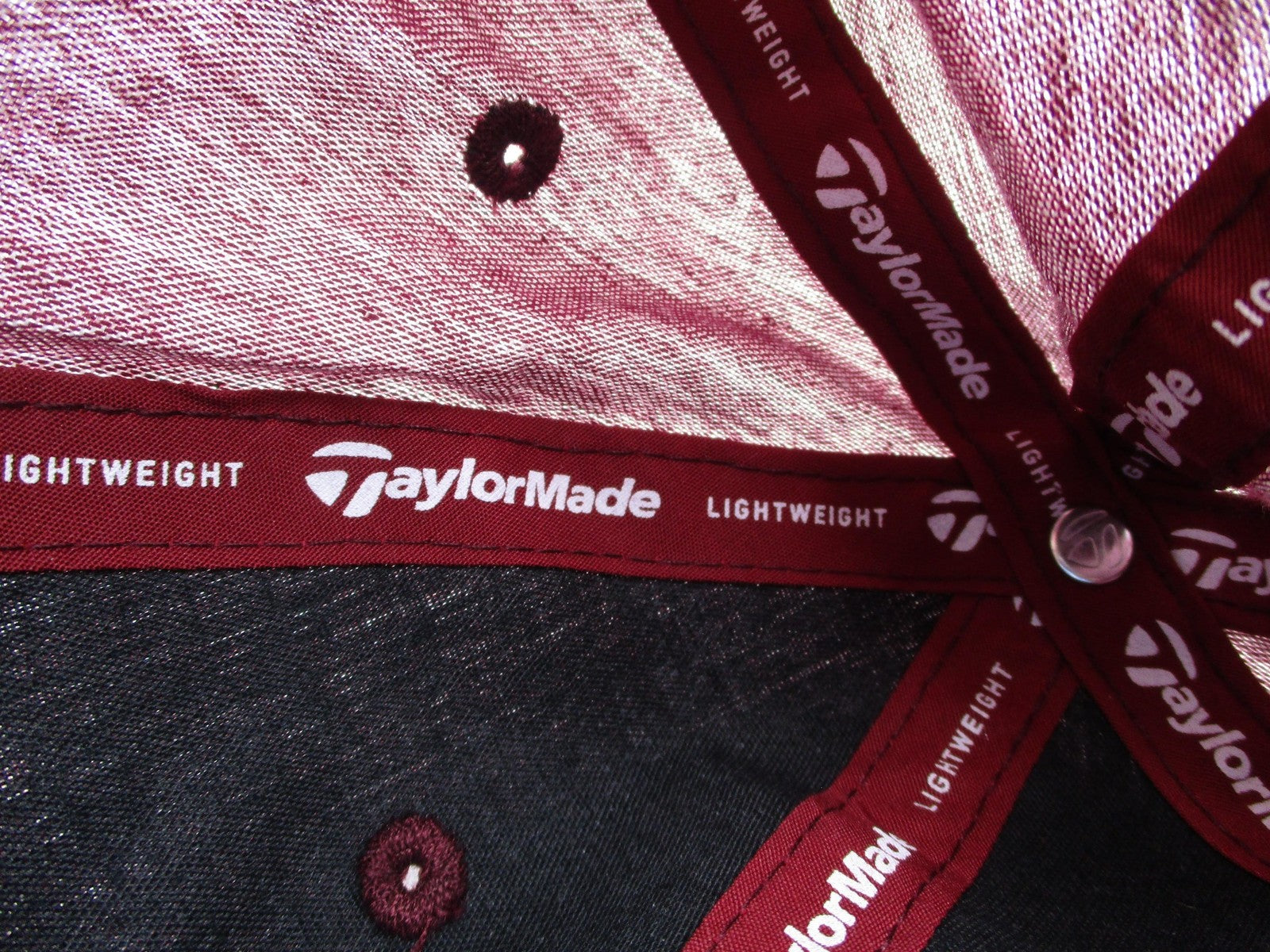 TaylorMade Hat Cap Strap Back Mens One Size Red Lightweight Golf Embroidered9