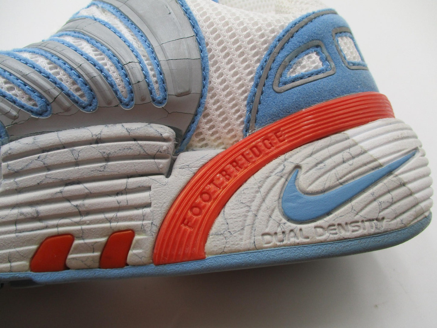 Vintage Nike Zoom Air Structure Shoes Women Sz 9.5 White Blue Orange Running 1T417