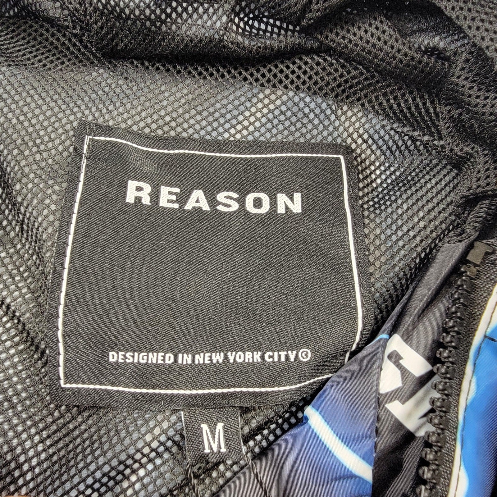 Reason x Vintage Reflective Lightning Windbreaker Jacket Sz M