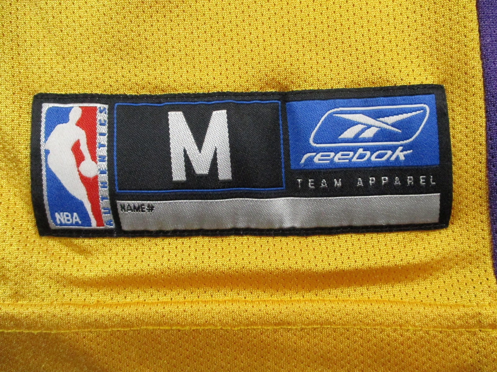 Los Angeles Lakers Jersey Mens Medium Gold NBA Shaquille O'Neal 34 Reebok 16972