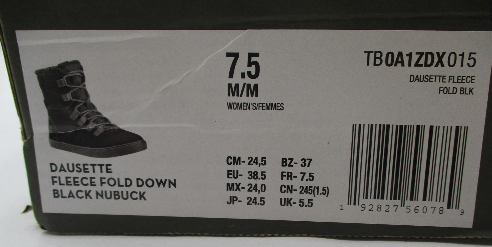 Timberland Dausette Fleece Fold Down Snow Boots Womens Size 7.5 Black Nubuck15