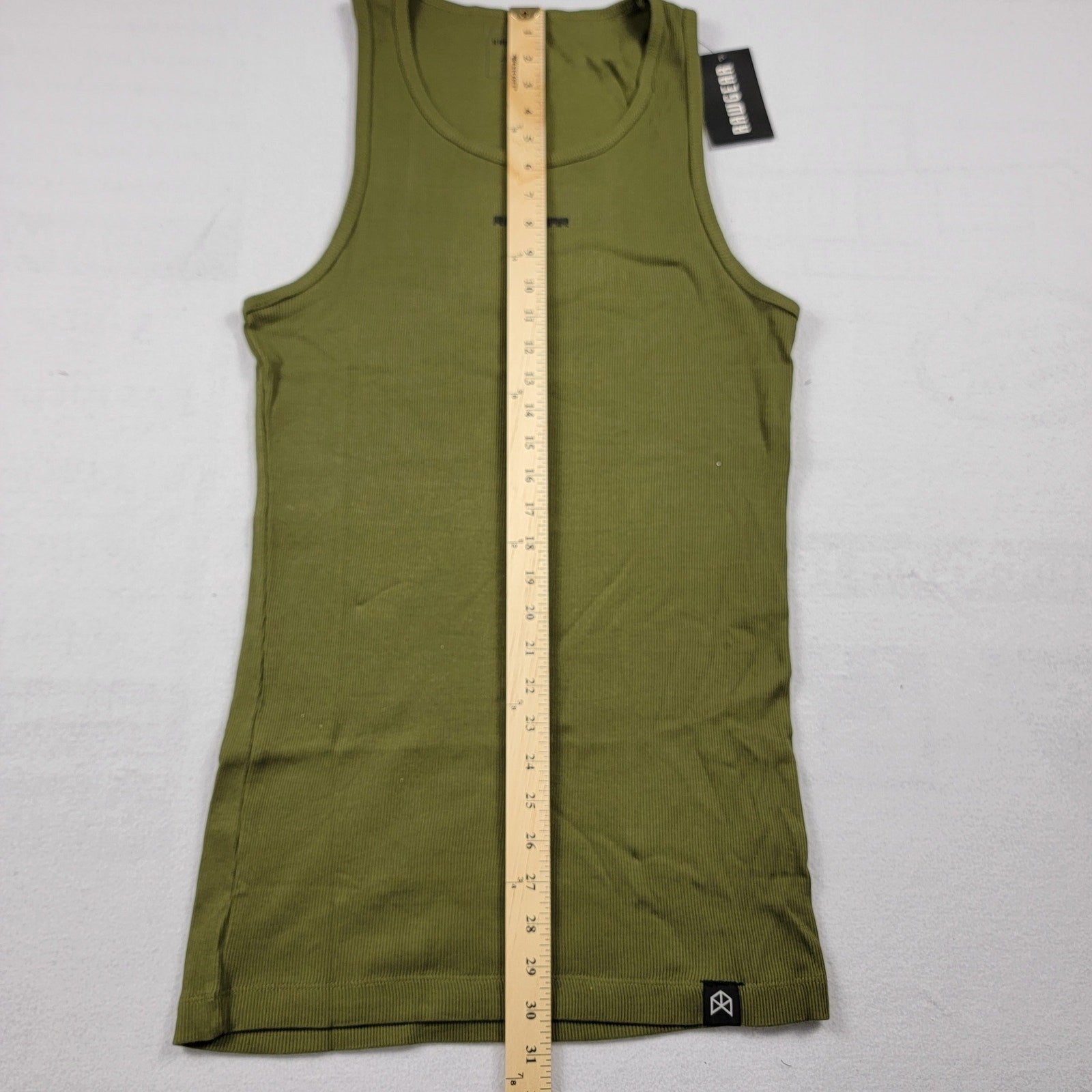 RawGear Ribbed Tank Top Olive Green Men’s XL New With Tags 100% Cotton