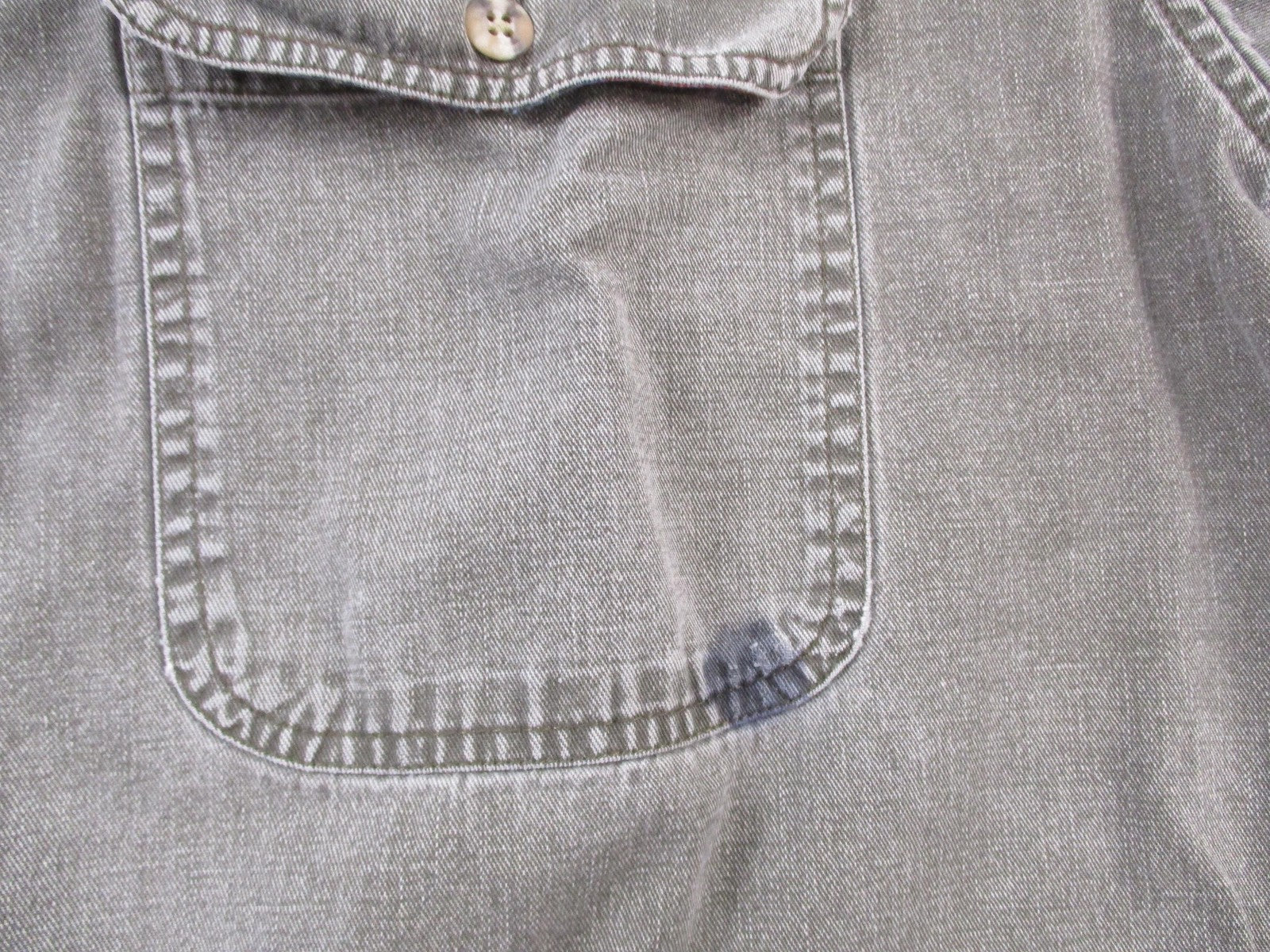 Vintage 90s Cabela's Flannel Lined Stonewash Shirt Mens M Distressed Used 16107