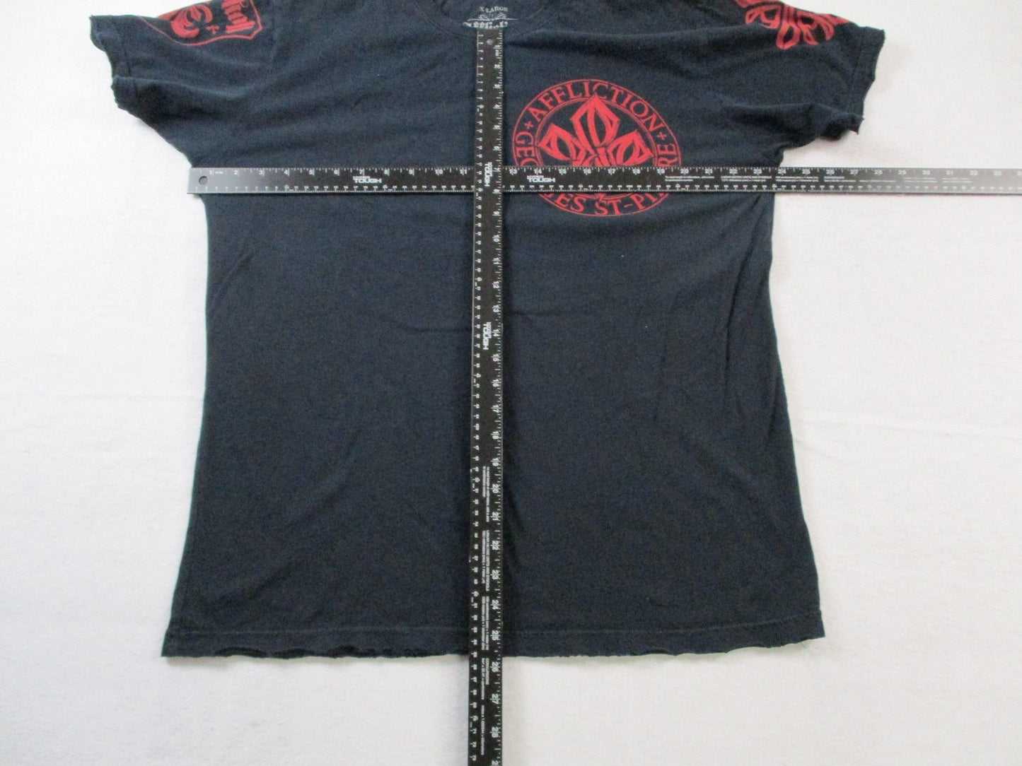 Affliction Shirt Mens XL Black Georges StPierre Rush UFC MMA Graphic Tee 158911