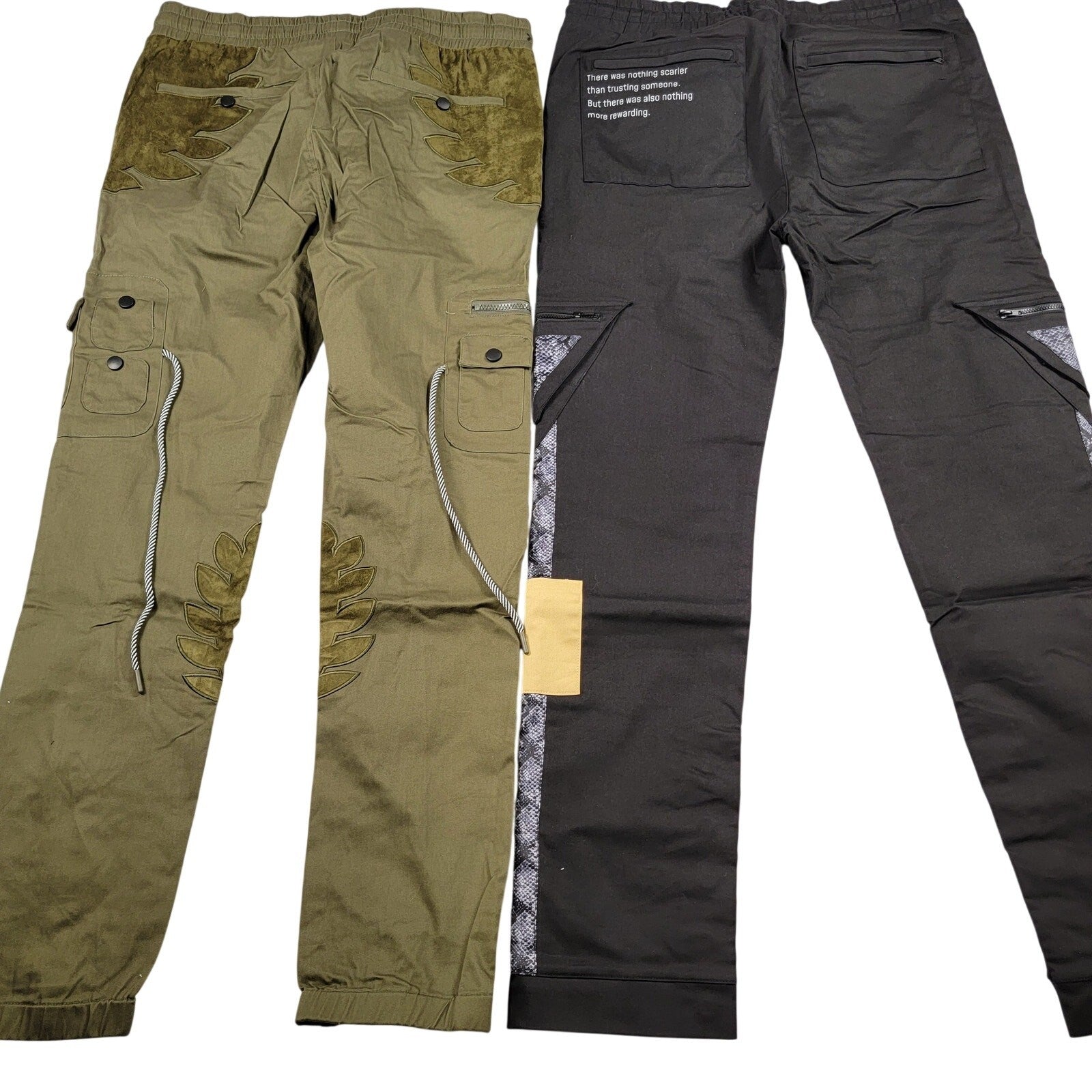 The Hideout Clothing XL Cargo Pants Bundle Black Olive Limited 500 Made NWT 8121