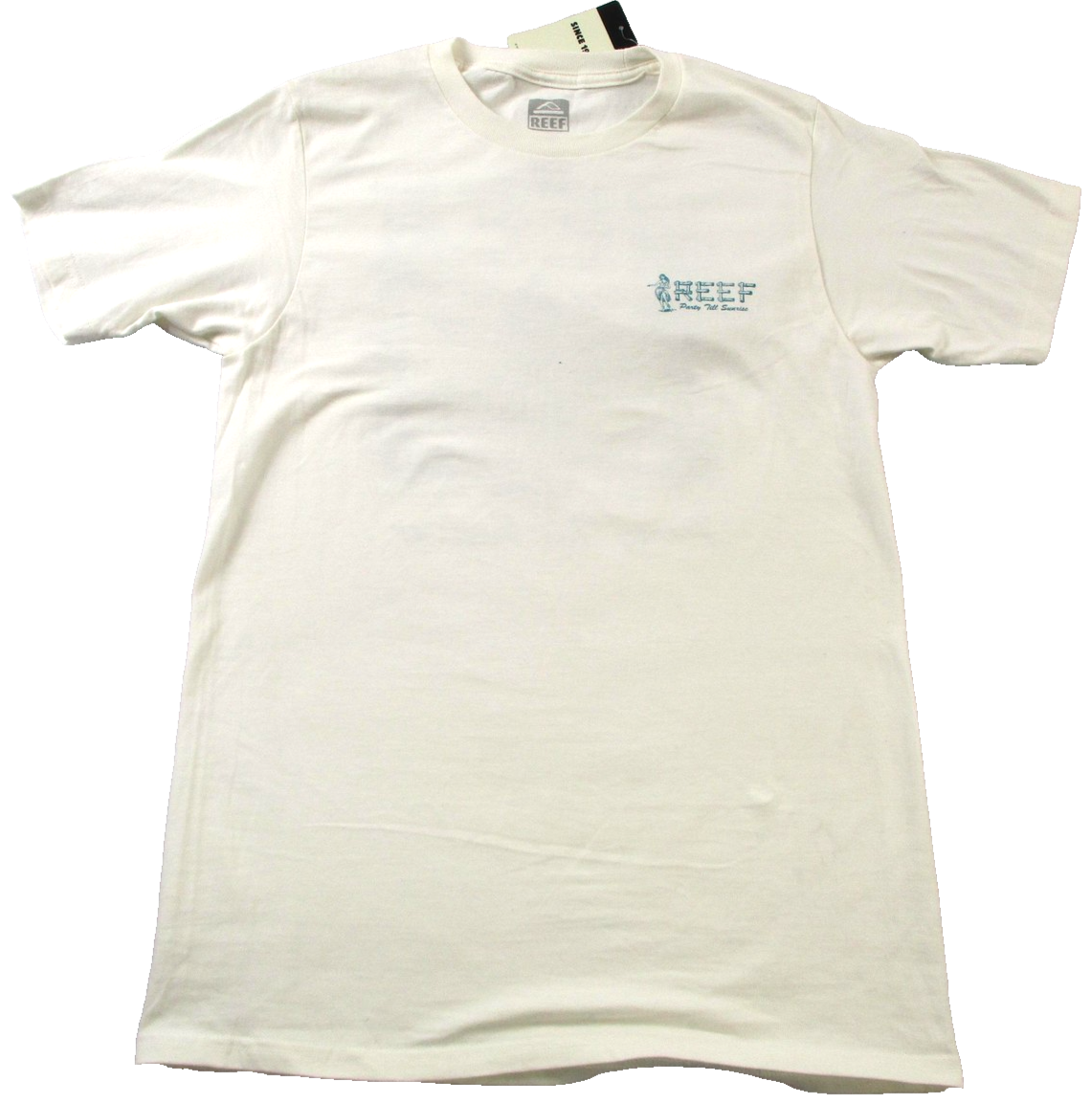 Reef Shirt Mens Small Vintage White Party Till Sunrise Surf Graphic Tee 15020