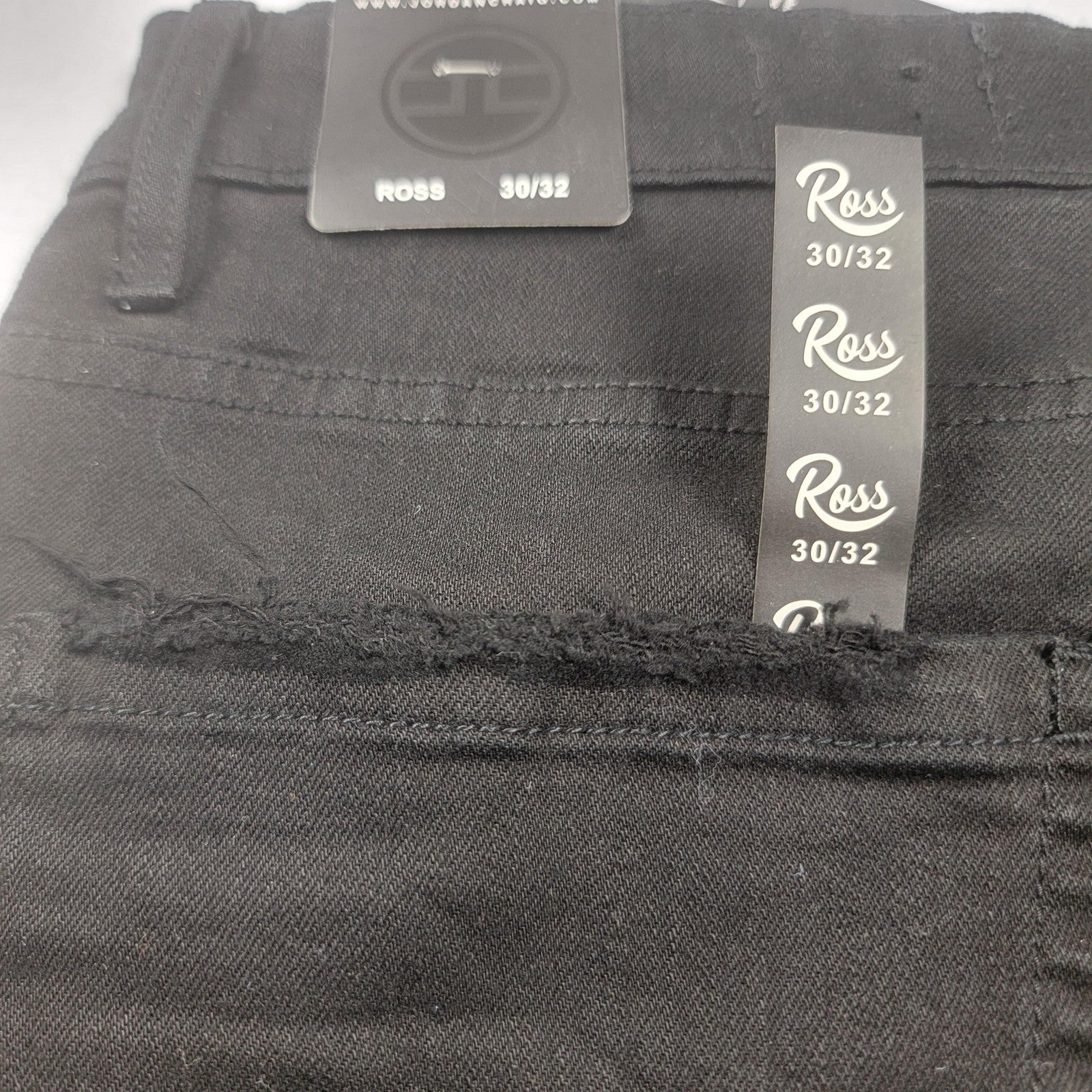 Jordan Craig Ross Jeans Womens 30x32 Black Skinny Tapered Fit Distressed