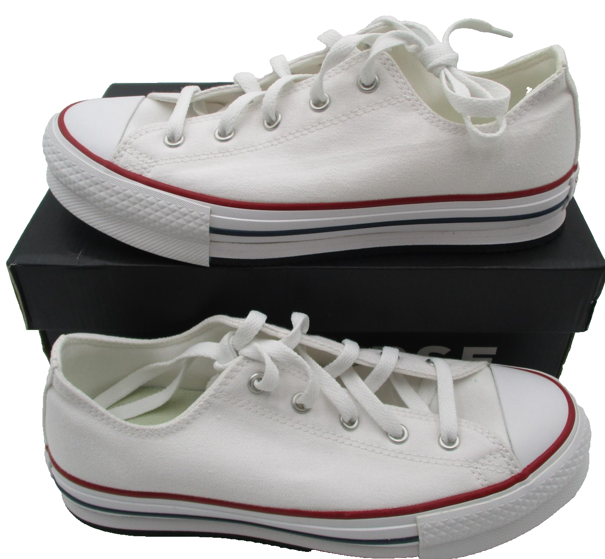 Converse CTAS Eva Lift Ox All Star Shoes Youth Size 5.5 White Garnet 272858C2