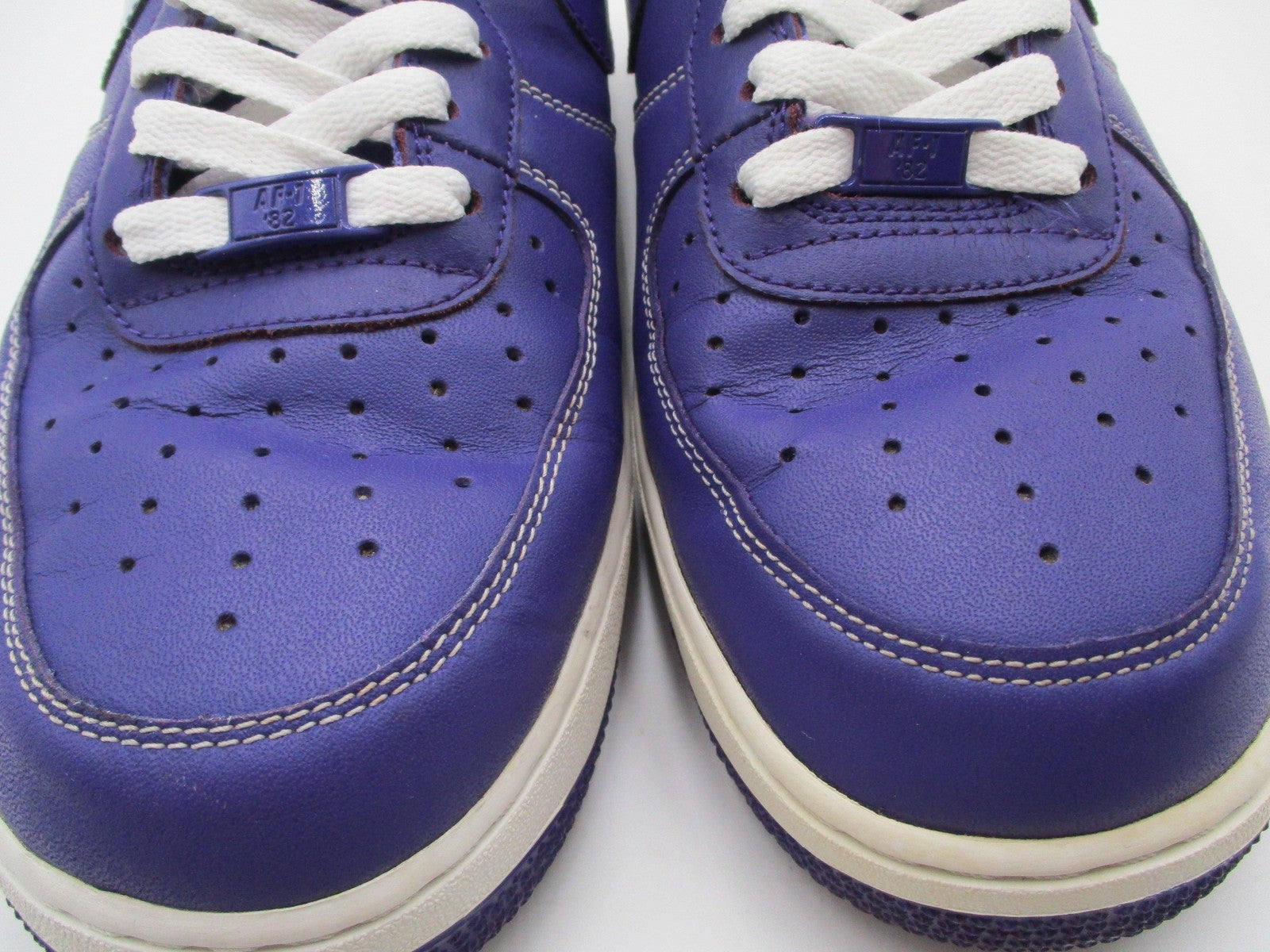 Nike Air Force 1 Shoes Mens Size 10 Purple White Low Court Purple Sneakers 1K514