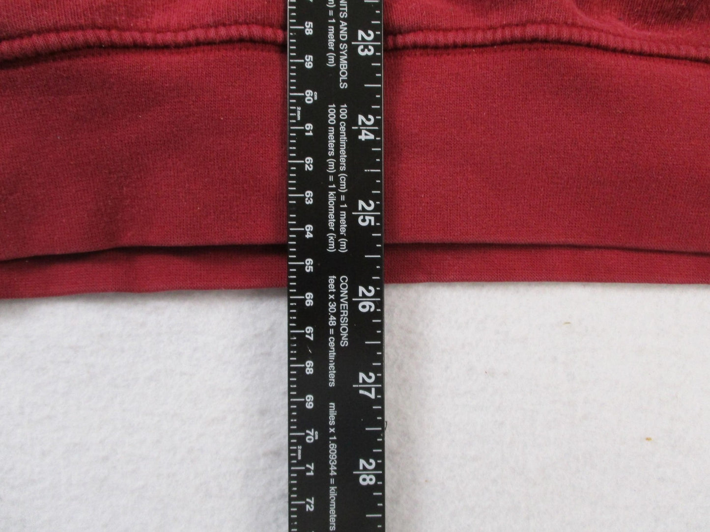 Nike Sweatshirt Mens Large Red Fleece Pullover Crewneck Small Swoosh Logo 16208