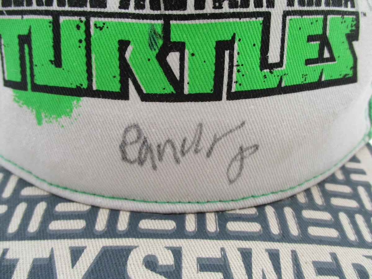 Teenage Mutant Ninja Turtles Nickelodeon Green City Sewer Snapback Hat Signed1