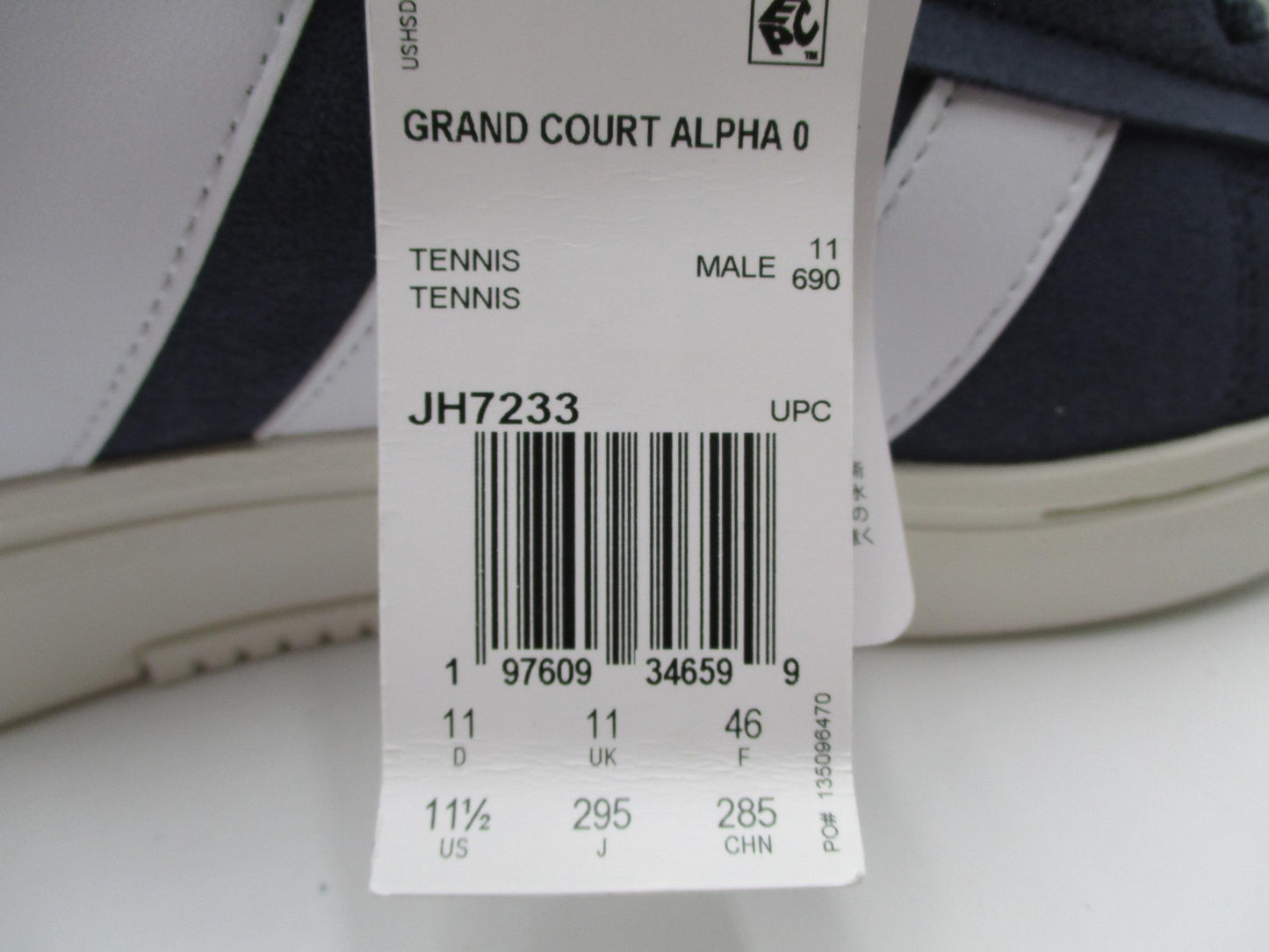 Adidas Grand Court Alpha 00s Shoes Mens Size 11.5 Blue White Suede Tennis JH72337