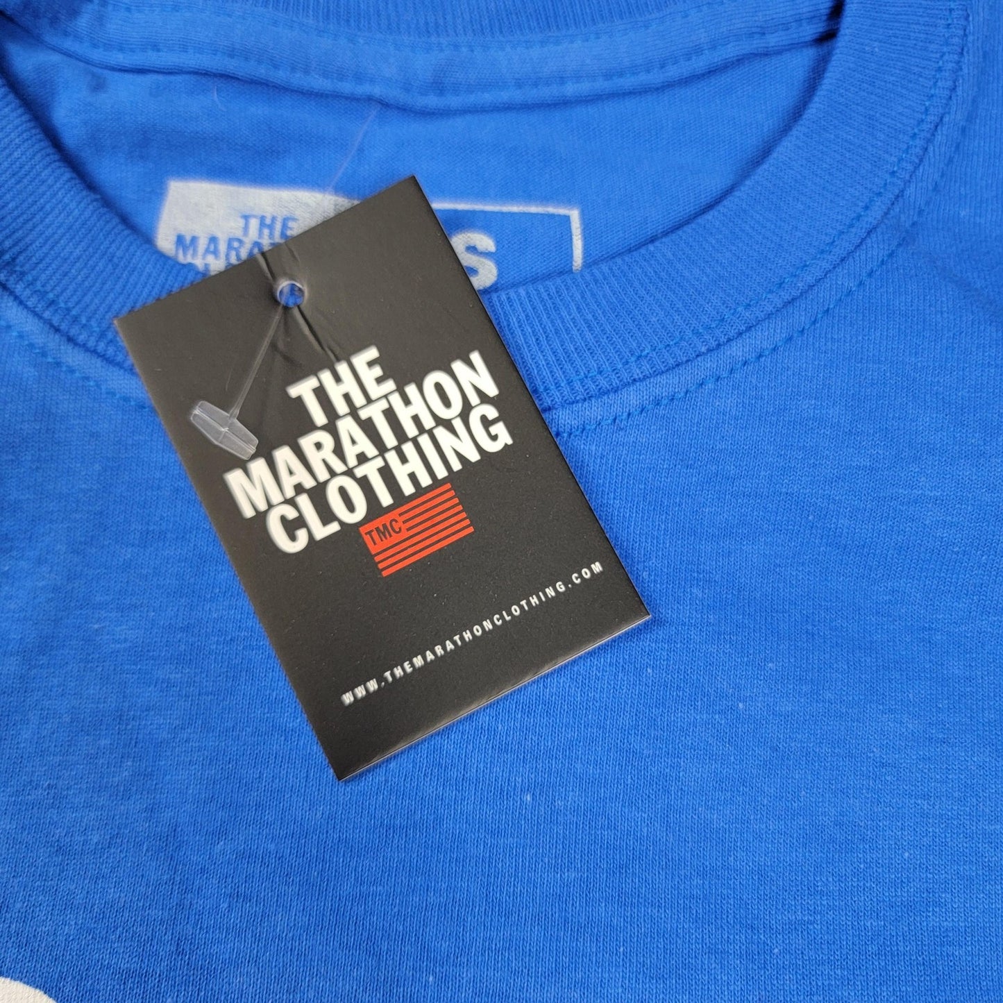 The Marathon Clothing Crenshaw Shirt Mens Small Blue TMC Graphic Tee Crewneck4