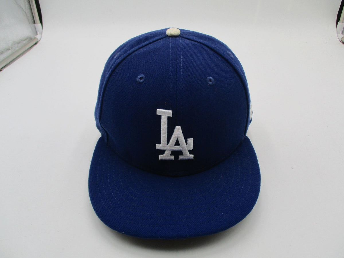 Los Angeles Dodgers Hat Cap Fitted Mens 7 5/8 Blue MLB Baseball 59FIFTY New Era1