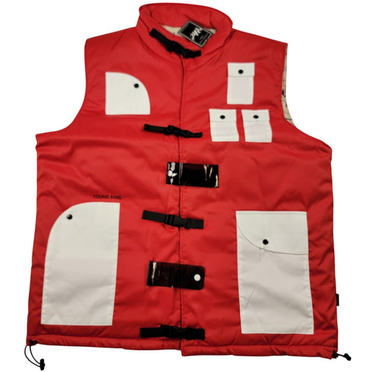 The Hideout Clothing THC x YK Osiris Vest Men’s 3XL Red White NWT Limited0