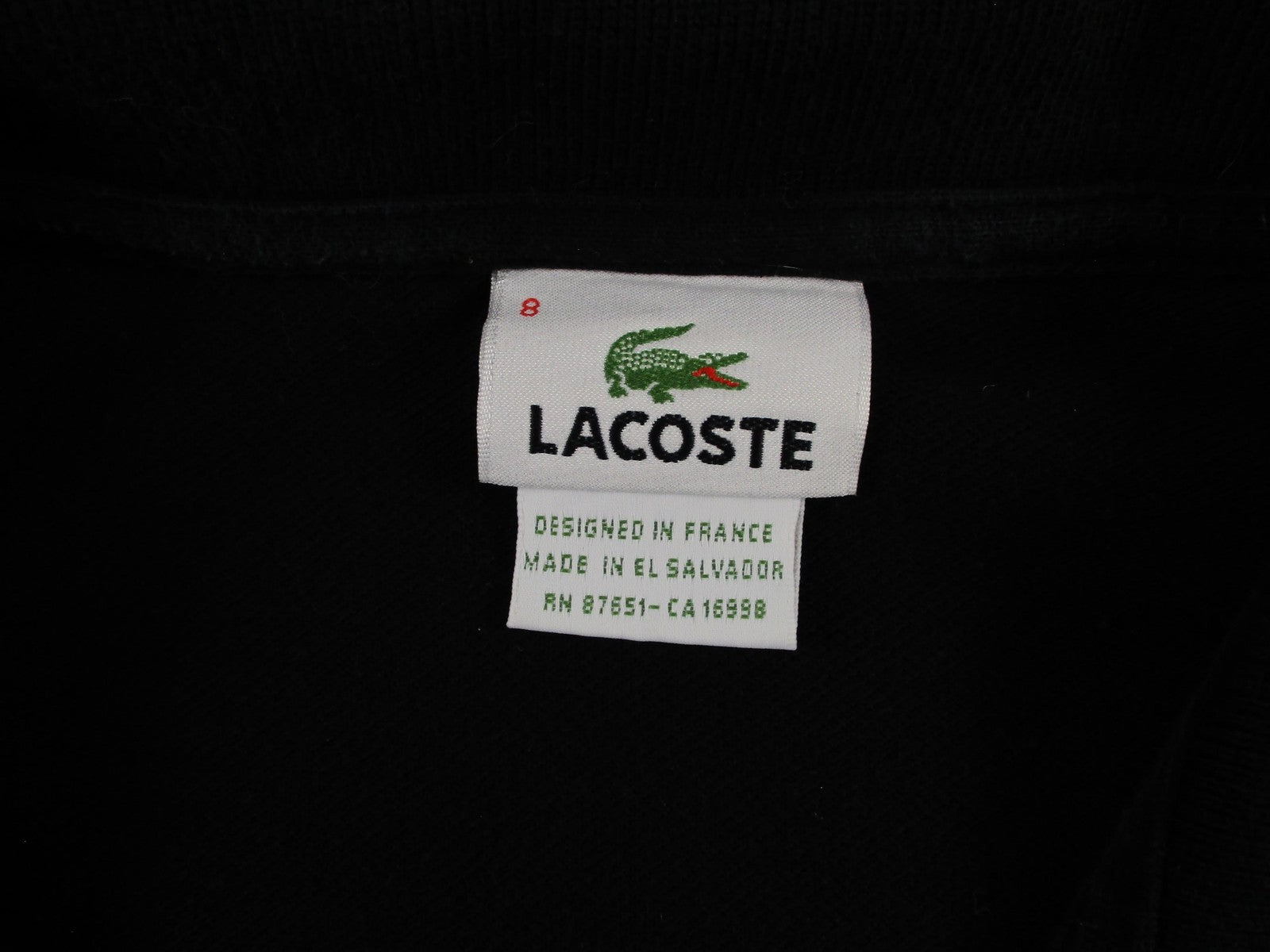 Lacoste Polo Shirt Mens 3XL Black 100% Cotton Crocodile Logo Short Sleeve Pique4