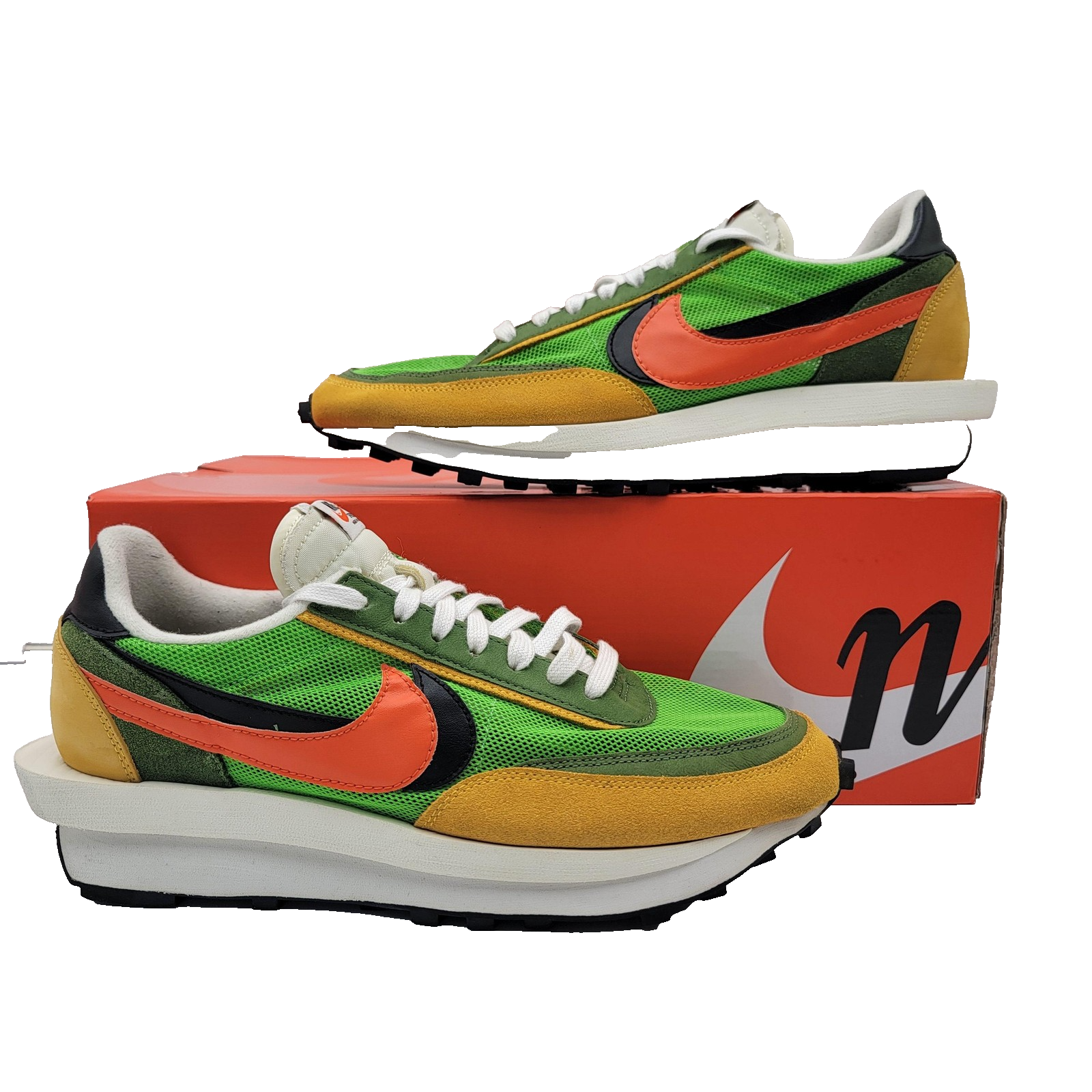 Nike LDWaffle Sacai Shoes Mens Size 11 Green Yellow Orange BV0073-300 Runner OG0