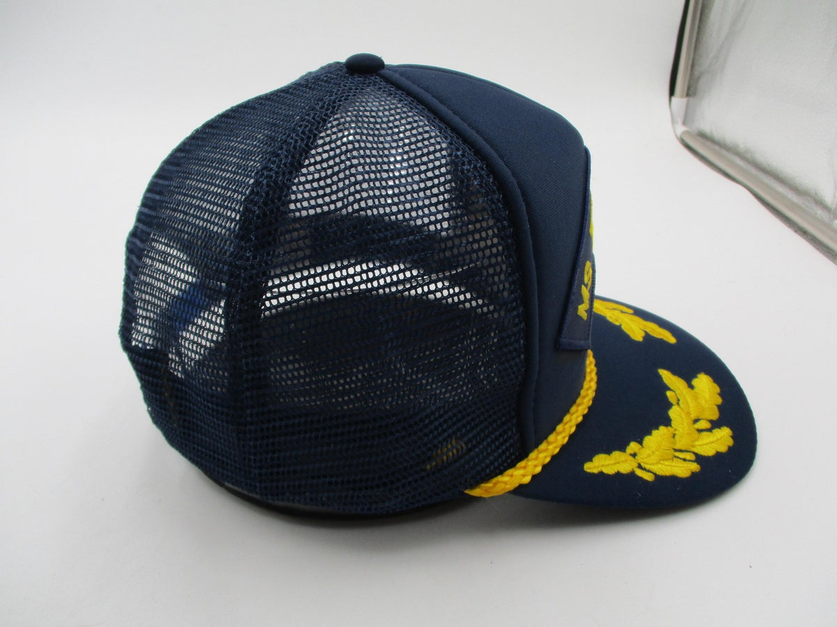 Vintage MS Tropicale Hat Cap Snap Back Mens One Size Blue Nautical Embroidered6