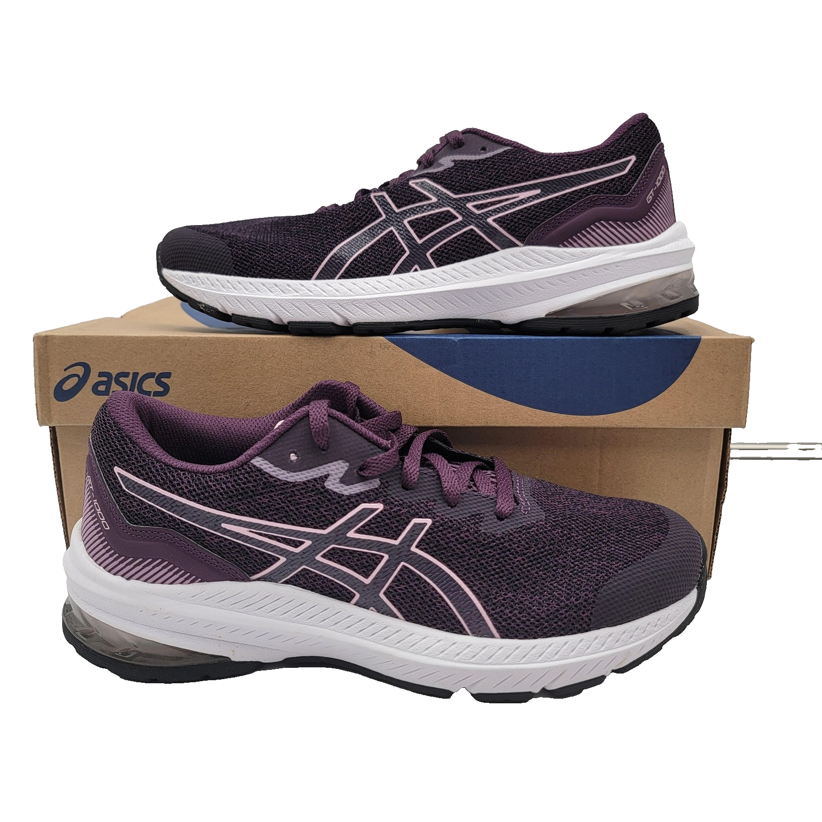 Asics GT 1000 11 GS 'Deep Plum Barely Rose' Sz 5 Girls Running Sneakers0