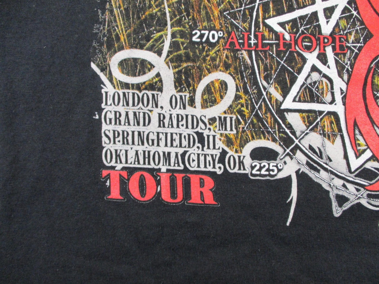 Slipknot Shirt Mens Large Black All Hope Is Gone Tour 2009 Graphic Band Tee8