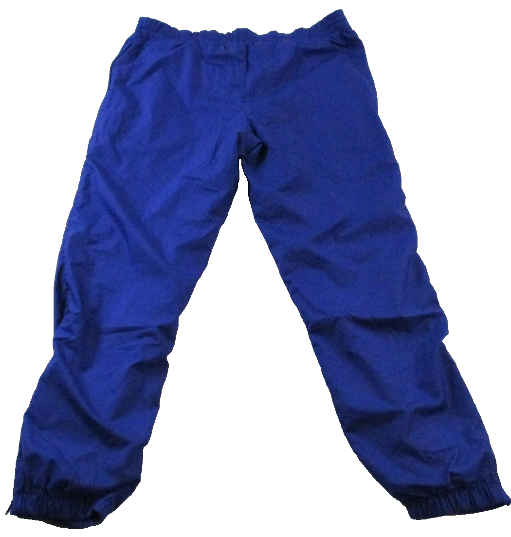 Vintage Reebok Track Pants Womens M Blue Warm Up Elastic Cuff Zip Pocket 14531