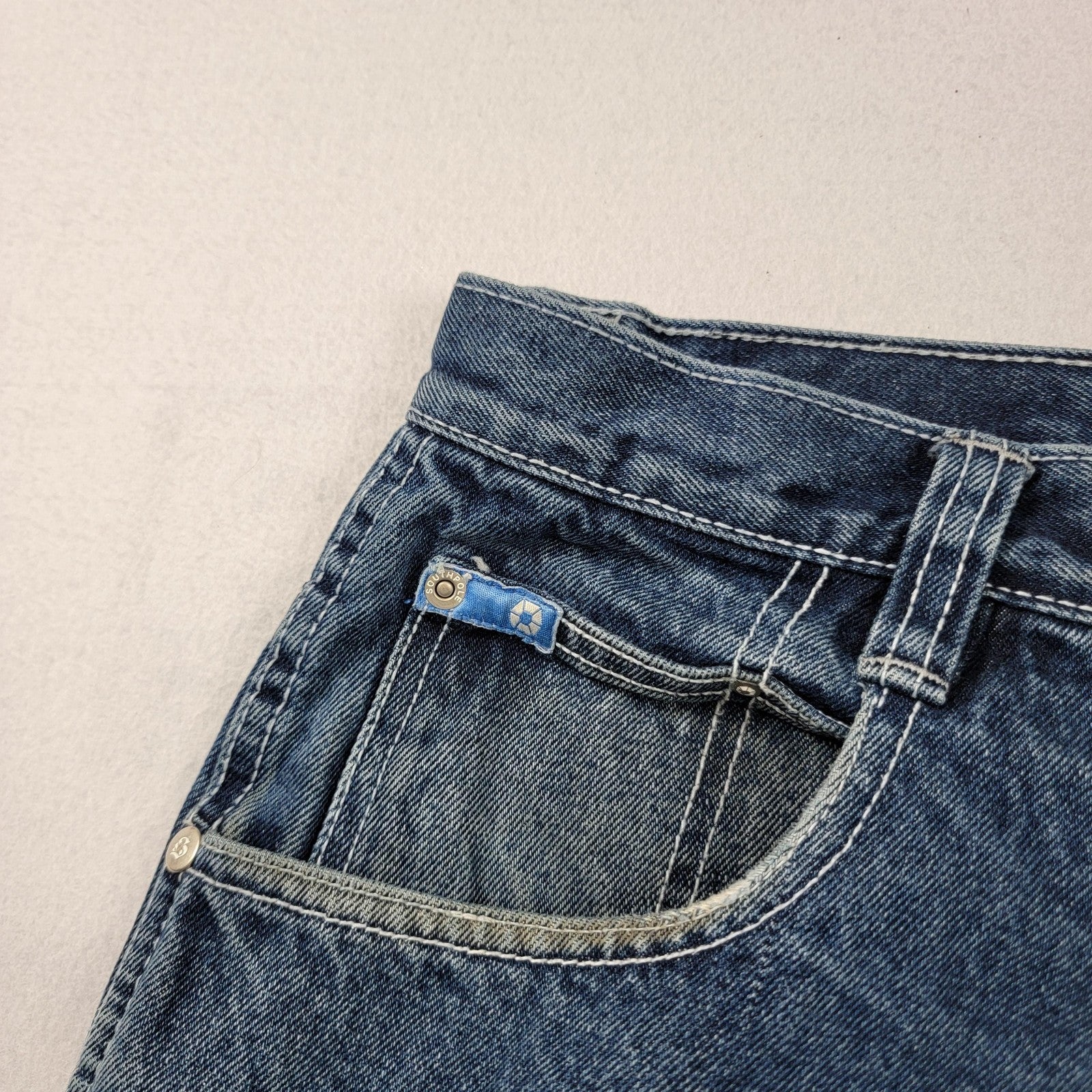 Southpole Jeans Mens 36 Blue Carpenter Workwear Utility Pockets Hammer Loop 11902
