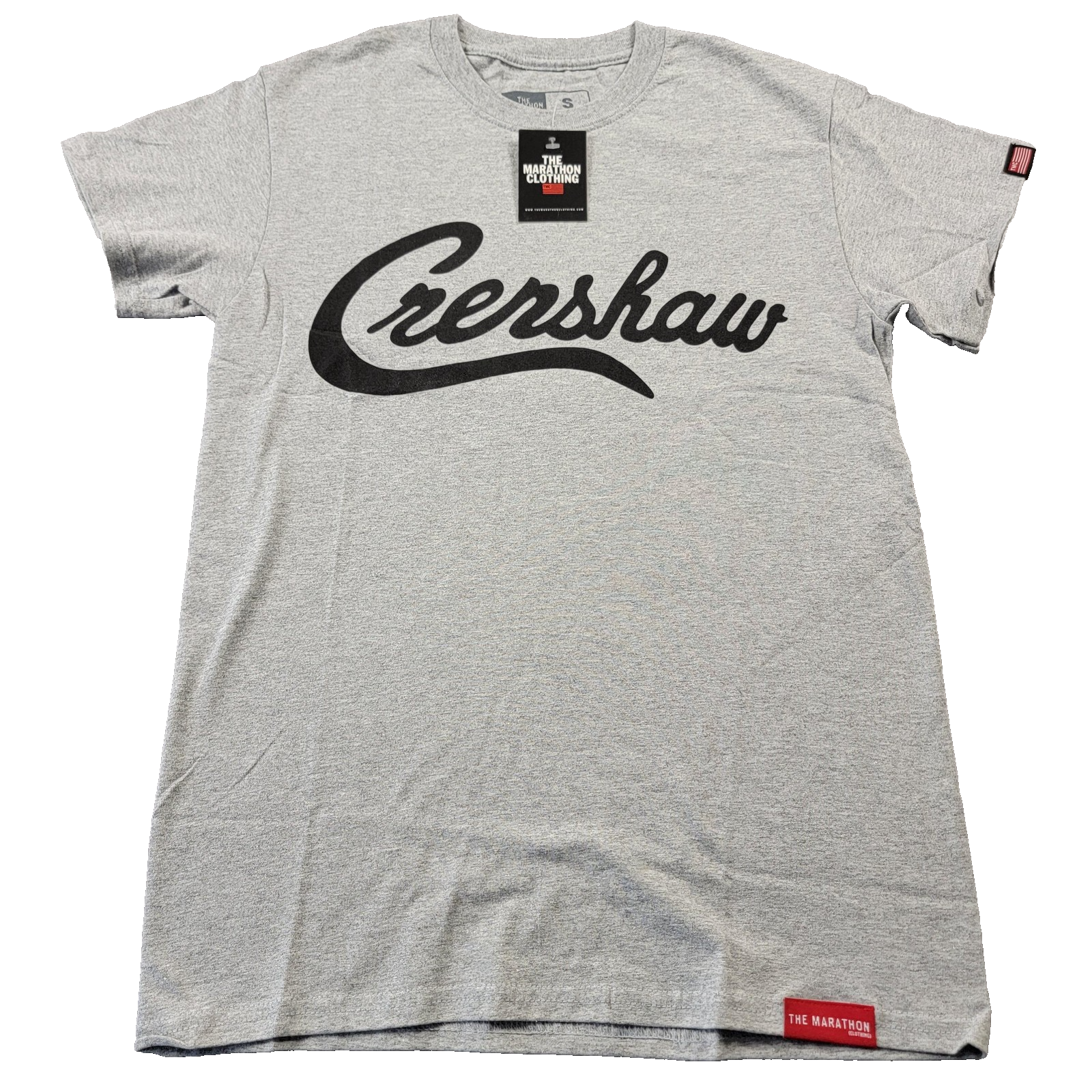 The Marathon Clothing Shirt Mens Small Gray Crenshaw Script Graphic TMC Crewneck0