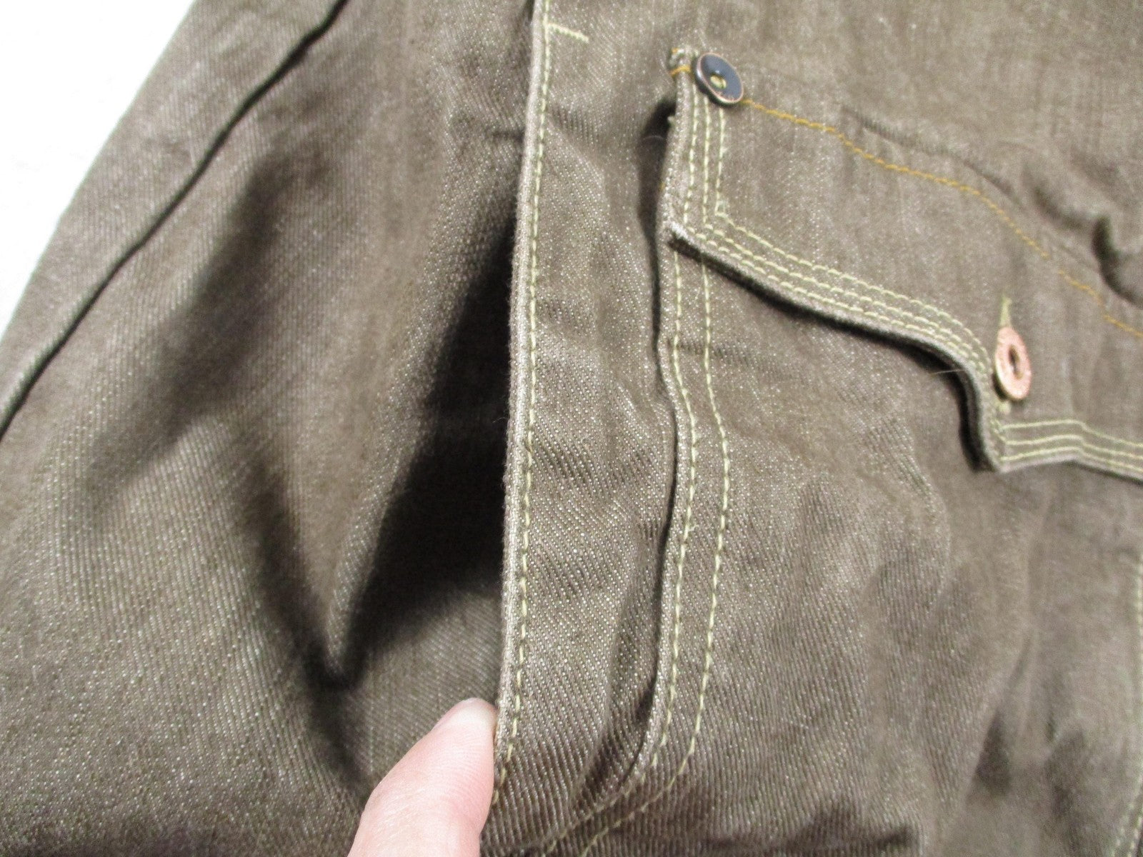 Parish Jacket Mens 4XL Brown Cotton Denim Military Workwear Snap Front Outdoor13