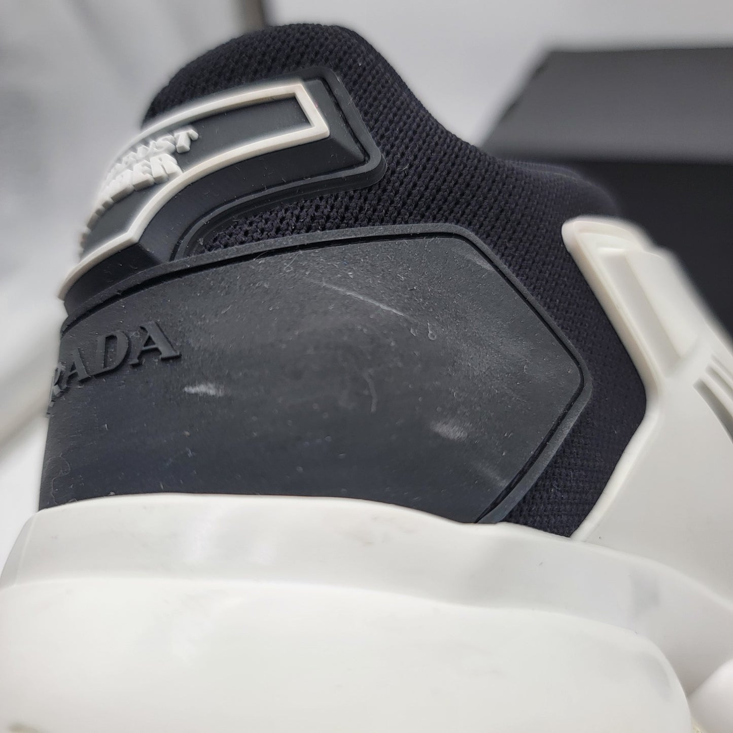 Prada Black White Cloudbust Thunder Logo Chunky Lugsole Sneaker IT 37