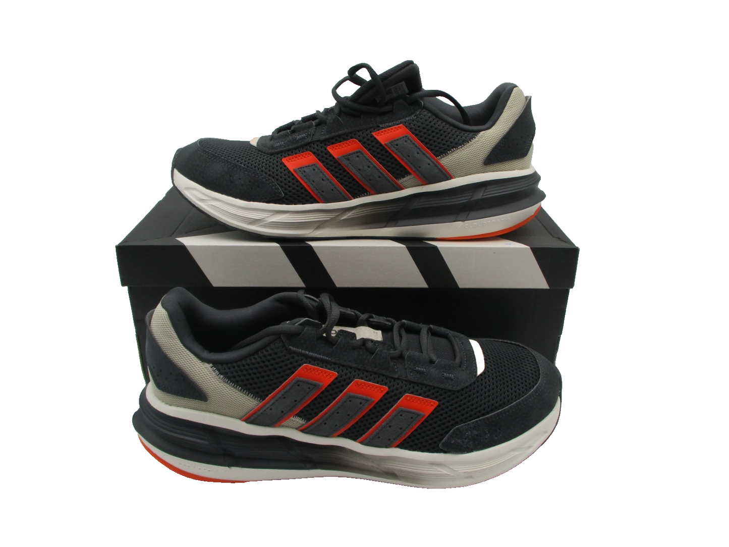 Adidas Astrastar Cloudfoam Black Gray Orange Men’s Sz 12 JQ60771