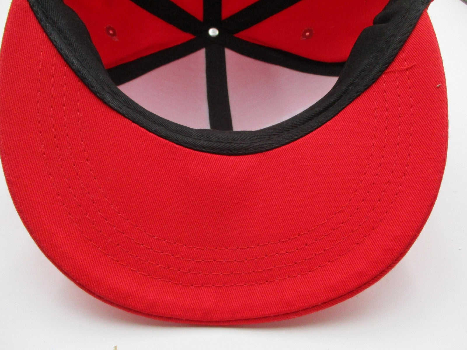 Hustle Blessed Hat Cap Snap Back Mens One Size Red Gothic Script Embroidered12