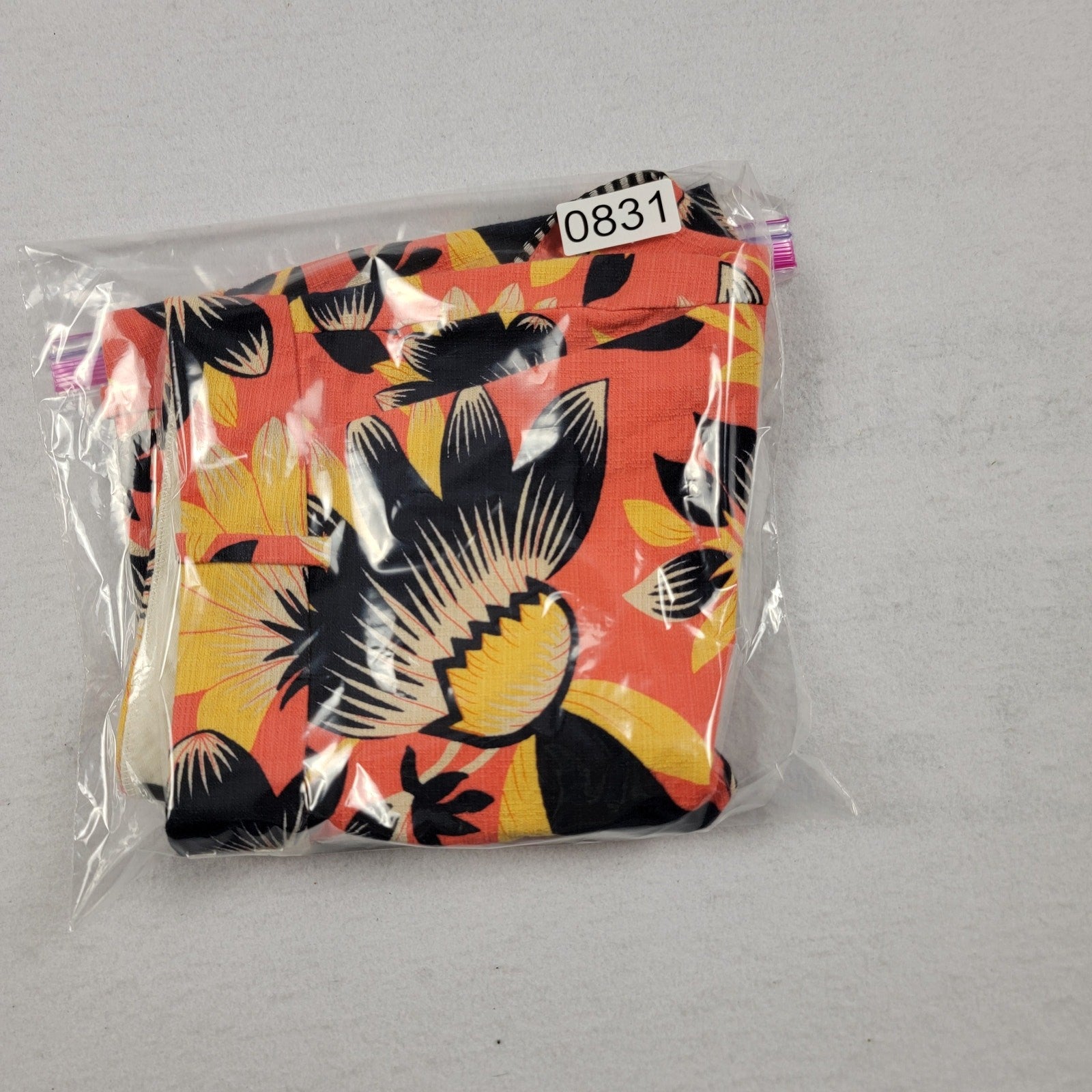 J Crew Womens Hibiscus Flora Shorts Sz 00 Orange/Black/Yellow