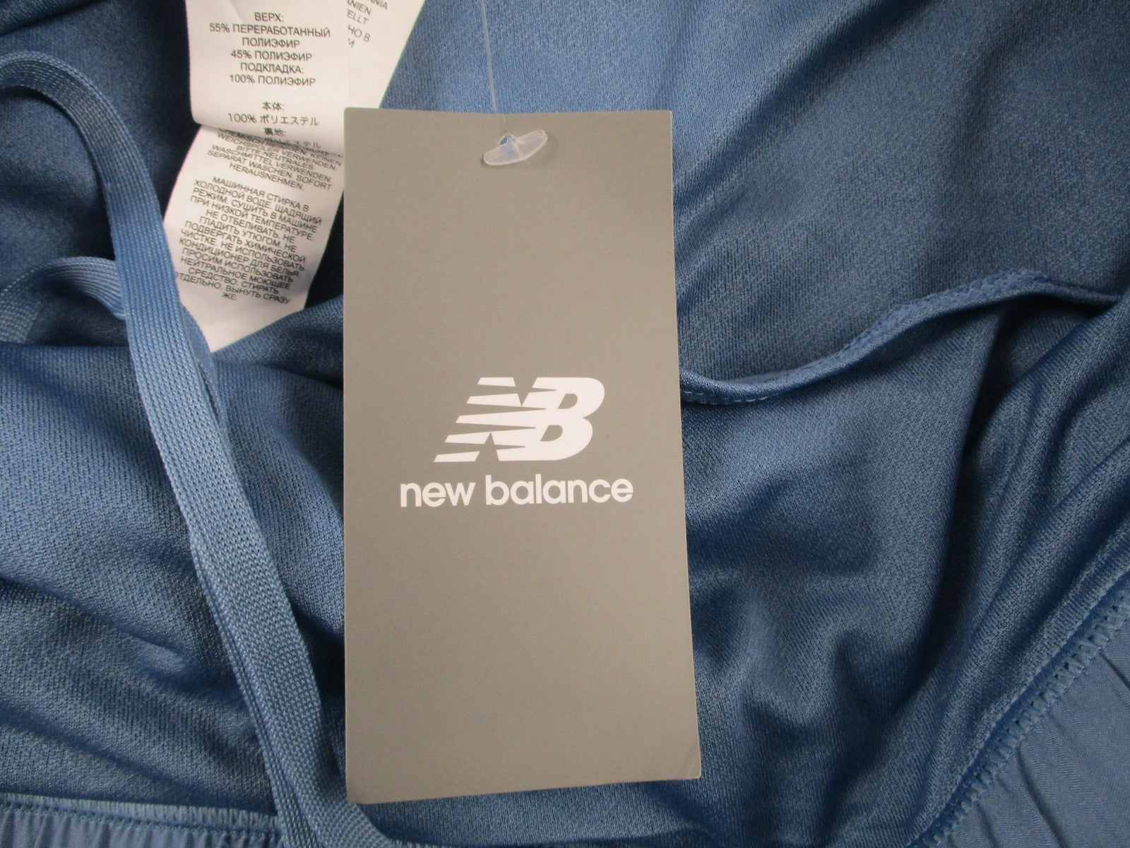 New Balance Sport Short 3IN Shorts Womens L Blue Running Athletic WS51209