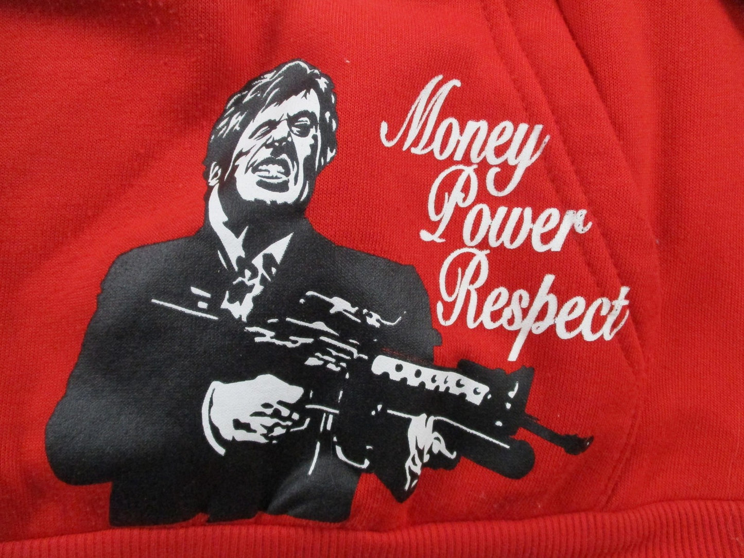 Reason Scarface Tracksuit Mens Medium Red Fleece Graphic Hoodie Sweatpants Set1